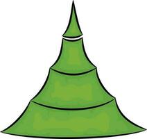 illustration av en grön jul träd. vektor