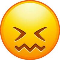 stor uppsättning av gul emoji. rolig uttryckssymboler ansikten med ansiktsbehandling uttryck. vektor