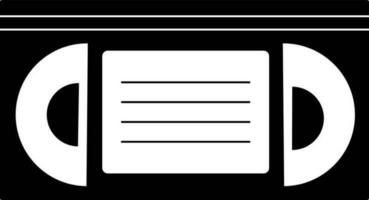 video tejp ikon för bio i svart. vektor