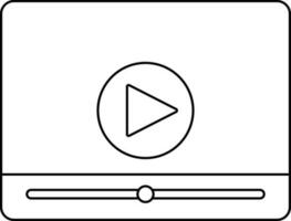 video bild ikon för sett i stroke. vektor
