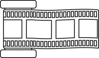 Spule mit Rahmen Symbol im Kino Konzept. vektor