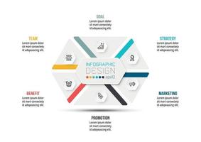 affärs- eller marknadsföringsdiagram infografisk mall vektor