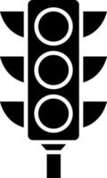 der Verkehr Licht Symbol im Glyphe Stil. vektor