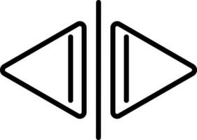 Bewegung horizontal Mauszeiger Symbol. vektor