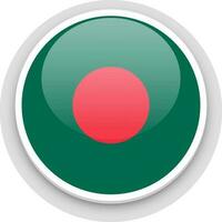 isoliert Bangladesch Flagge Taste. vektor