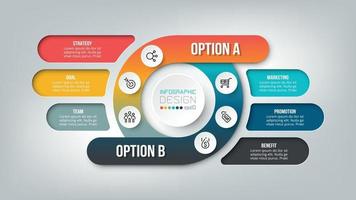 Infografik-Vorlage für Geschäfts- oder Marketingdiagramme vektor