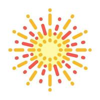 Sunburst Sonne Sommer- Sonnenlicht Farbe Symbol Vektor Illustration