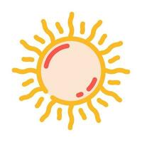 Sonne Licht Sommer- Sonnenlicht Farbe Symbol Vektor Illustration