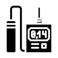 Strahlung Überwachung nuklear Energie Glyphe Symbol Vektor Illustration