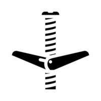 Mauer Anker Hardware- Möbel passend zu Glyphe Symbol Vektor Illustration
