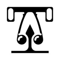 fängt Möbel Hardware- passend zu Glyphe Symbol Vektor Illustration