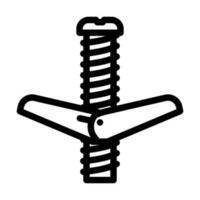 Mauer Anker Hardware- Möbel passend zu Linie Symbol Vektor Illustration