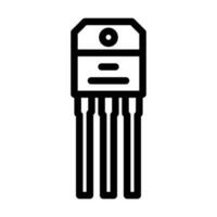 Transistor elektronisch Komponente Linie Symbol Vektor Illustration