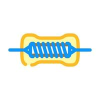 Metall Film Widerstand elektronisch Komponente Farbe Symbol Vektor Illustration