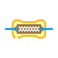 kol filma motstånd elektronisk komponent Färg ikon vektor illustration