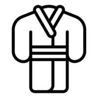 Modell- Kimono Symbol Gliederung Vektor. jiu Jitsu vektor