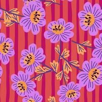 einfach Kamille Blume nahtlos Muster. dekorativ naiv botanisch Hintergrund. süß stilisiert Blumen Hintergrund. vektor
