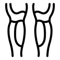 Beine Muskel Symbol Gliederung Vektor. Körper Muskel vektor