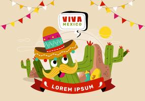 Festlig Viva Mexico Banner Bakgrund Vector Illustration