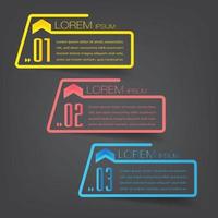 modern textruta mall banner infographics vektor