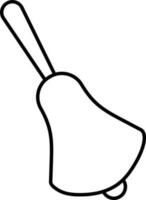 Hand Glocke Symbol im dünn Linie Kunst. vektor