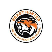 Tiger Tier Maskottchen Kopf Logo Vektor Illustration