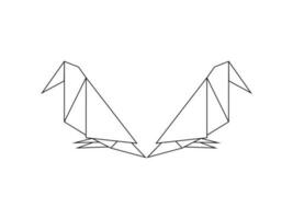 Paar von das Vogel polygonal Illustration zum Logo oder Grafik Design Element. Vektor Illustration