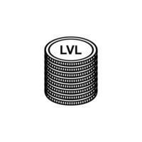 lettland valuta symbol, lettiska lats ikon, lvl tecken. vektor illustration