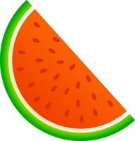 Wassermelone Scheibe im Orange und Grün Farbe. vektor