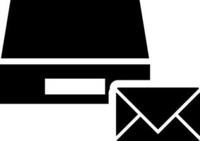 Illustration von Botschaft Posteingang Symbol. vektor