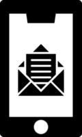 Mail im Smartphone Symbol oder Symbol. vektor