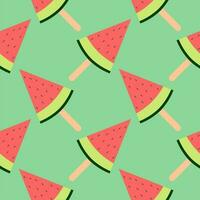 Wassermelone Eis Sahne Stock nahtlos Muster Vektor Illustration