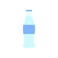 Flasche von Limonade eben Design Vektor Illustration. Sanft trinken Symbol