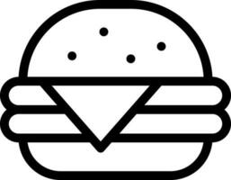 Linie Kunst Illustration von Hamburger Symbol. vektor