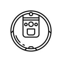 Roboter Vakuum Reiniger Symbol im Vektor. Illustration vektor