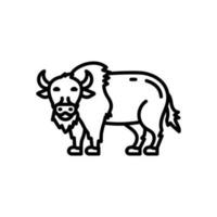 bison ikon i vektor. illustration vektor