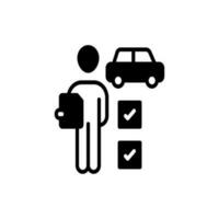 Auto prüfen Symbol im Vektor. Illustration vektor