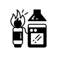 Gas Feuer Symbol im Vektor. Illustration vektor