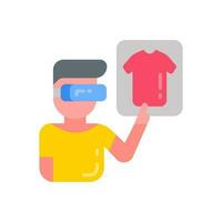virtuell Wirklichkeit Einkaufen Symbol im Vektor. Illustration vektor