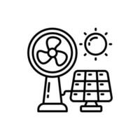 Solar- Ventilator Symbol im Vektor. Illustration vektor