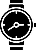 Glyphe Armbanduhr Symbol im eben Stil. vektor