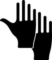 höja händer eller röstning tecken i svart Färg. vektor