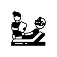 vr Therapie Symbol im Vektor. Illustration vektor