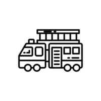 Feuer LKW Symbol im Vektor. Illustration vektor