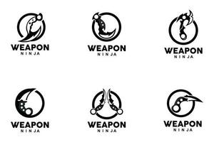 Waffe Logo, traditionell Waffe karambit Vektor, Ninja Kampf Werkzeug einfach Design, Symbol Symbol, Illustration vektor