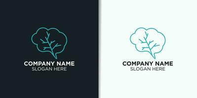 Gehirn Logo Design Vorlage, Gesundheit Logo Inspiration, Clever und kreativ Logo Design vektor