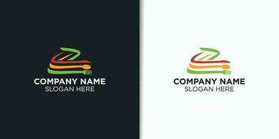mat meny logotyp design vektor, restaurang logotyp inspiration, matlagning verktyg logotyp vektor