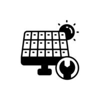 Solar- Instandhaltung Symbol im Vektor. Illustration vektor