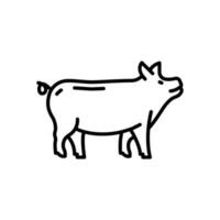 Schweinefleisch Symbol im Vektor. Illustration vektor