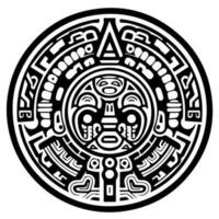 mayan aztec totem tatuering vektor ikon